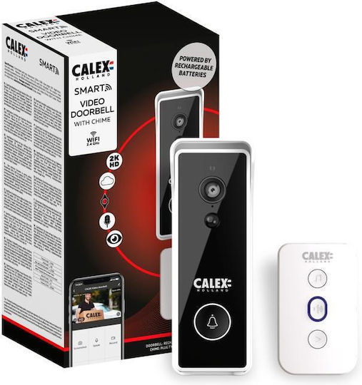Calex Ασύρματο Κουδούνι Πόρτας Wi-Fi Μαύρο