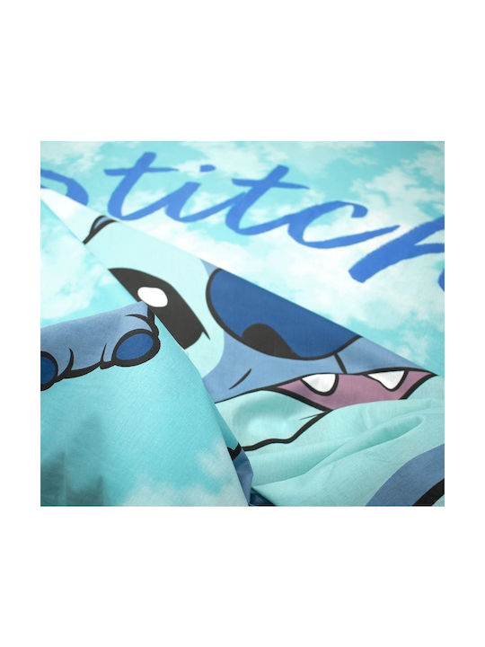 Disney Sheet Set Single Cotton Stitch 822 Turquoise 160x240cm 2pcs