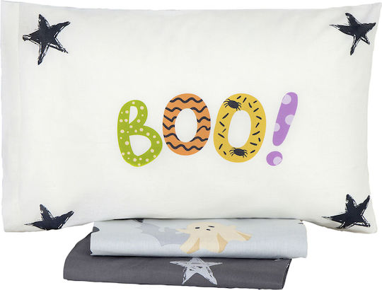 Nima Σετ Μονά με Λάστιχο Boo! Γκρι 100x200cm Nima Σετ Μονά με Λάστιχο Boo! Γκρι 100x200cm
