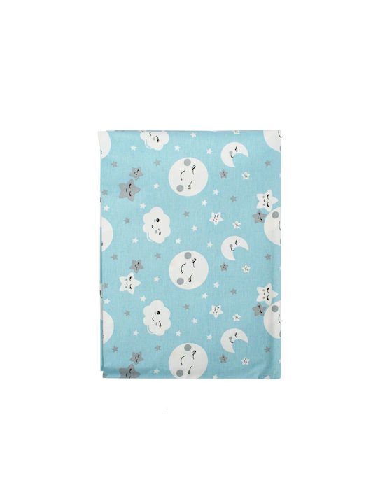 Dimcol Sheet Set Single Cotton Smile 81 Blue 160x240cm 2pcs