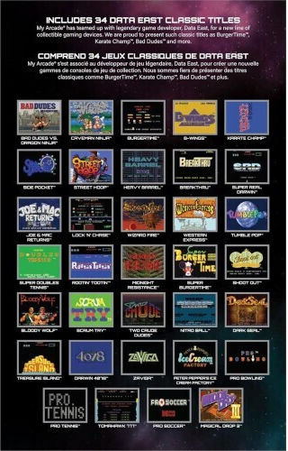 My Arcade Mini Data East Arcade Console Retrogaming Portable Black