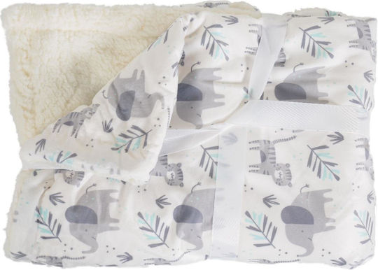Cangaroo Κουβέρτα Αγκαλιάς & Λίκνου Shaggy Fleece Γκρι dark grey 75x105εκ.