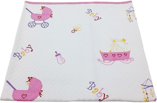 Beboulino Одеяло Детско легло Stroller Pique Бяло 117x145см.
