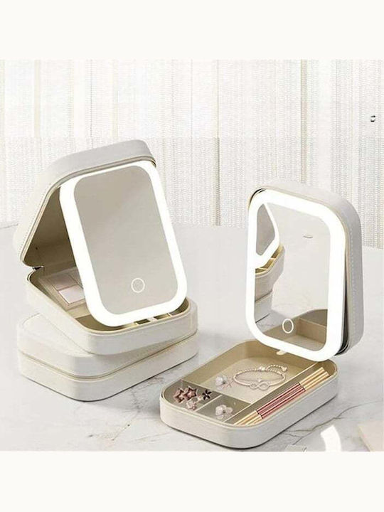 Organizator Cosmetice Cu Separatoare Alb 16.5x11.5x6cm