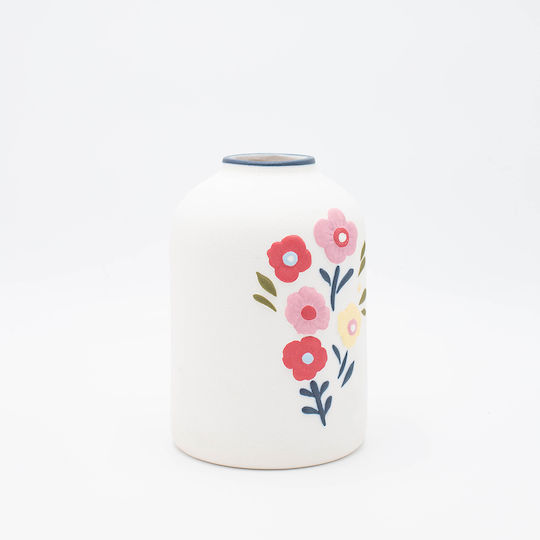 Vază Ceramică Albă Φ13.4xÎ19.2cm Vază Ceramică Albă Φ13.4xÎ19.2cm