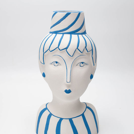Decorative Vase White 14x13.8x25.6cm
