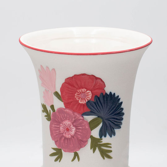 Decorative Vase White 14.5x13.8x22.5cm
