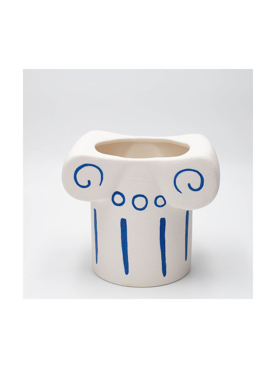 Decorative Vase White 14.6x11.6x17cm