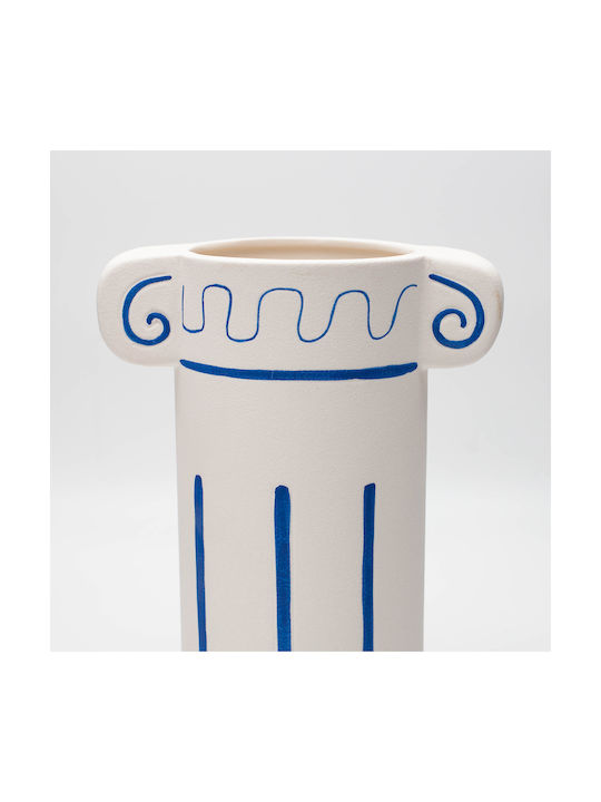 Decorative Vase White 17.5x11.6x23.5cm