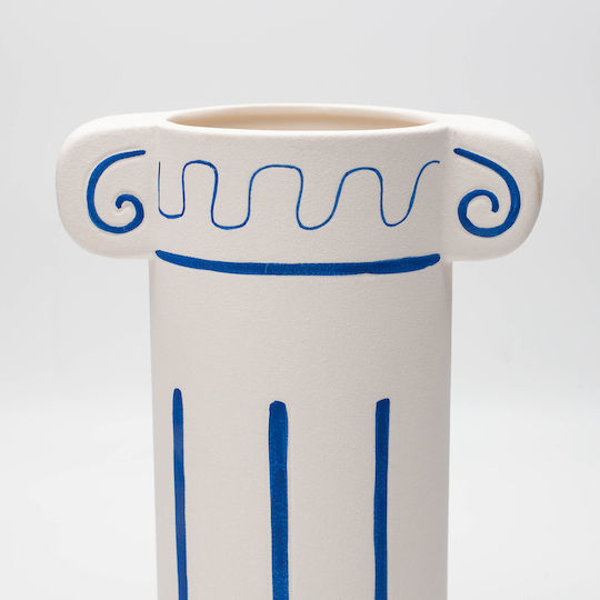 Decorative Vase White 17.5x11.6x23.5cm