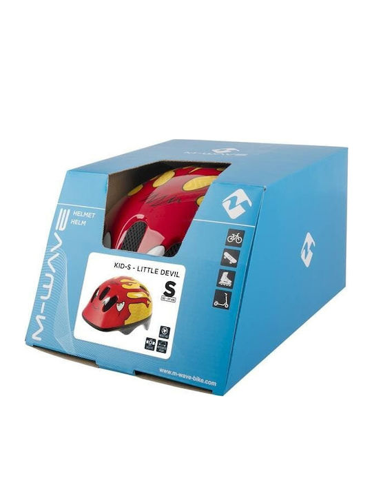 M-Wave Little Devil Kids' Helmet for City Bike Red