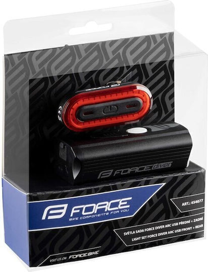 Force Diver Arc Wiederaufladbar Fahrradlicht-Set