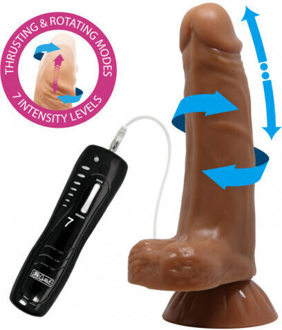 Beautiful Easton Remote Controlled Rotating Thrusting Dildo