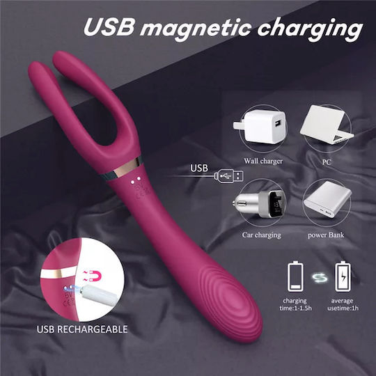 Cersei Luxury Double Penetration Vibrator 28.2cm X 5.4cm-αmazing Toy Bordeaux