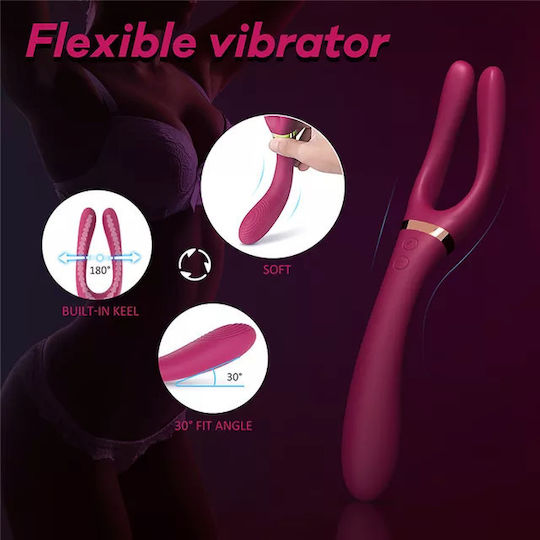 Cersei Luxury Double Penetration Vibrator 28.2cm X 5.4cm-αmazing Toy Bordeaux