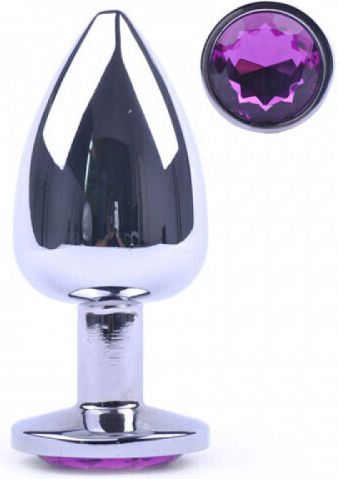 Mittlere Metallische Anal Plug Tief Lila Schmuck 8 Stück