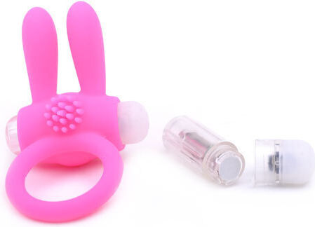 Silicone Pink Rabbit Vibrating Cock Ring