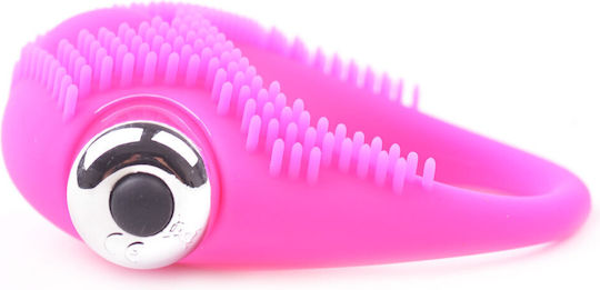 Pink Vibrating Cock Ring Clitoral Stimulator 3 Cm