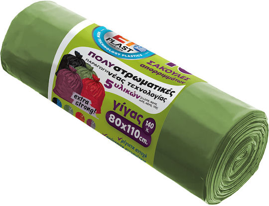 Etplast Trash Bags Gigas Professional Multi-Layer Silver Olive Giga Pack 180 Pieces 80x110cm