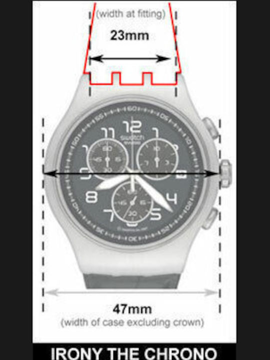 Swatch Chrono 23mm Blau Silikon Uhrenarmband