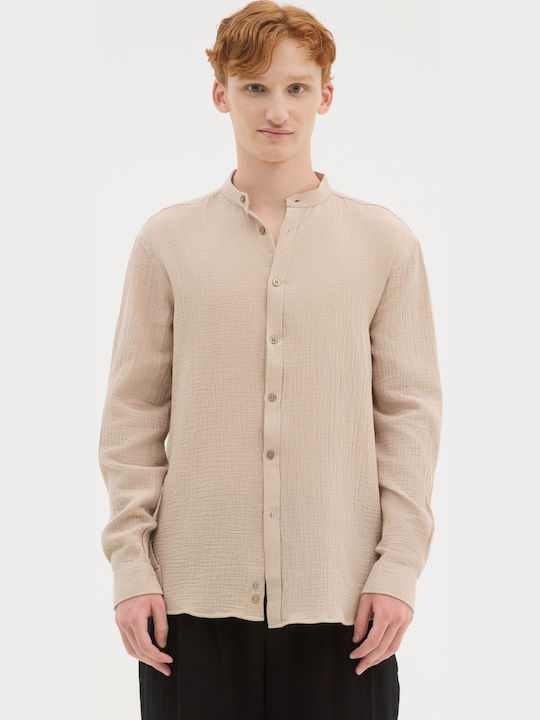 Long-sleeved Cotton Shirt Sand