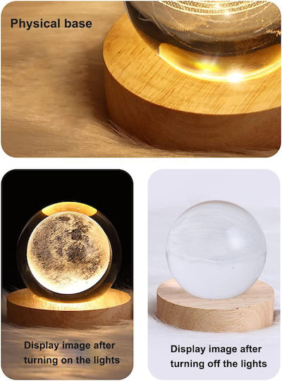 Sphere Decorative Lamp Crystal Ball White