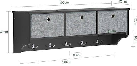 SoBuy Ξύλινη 10 Θέσεων 100x20x31cm