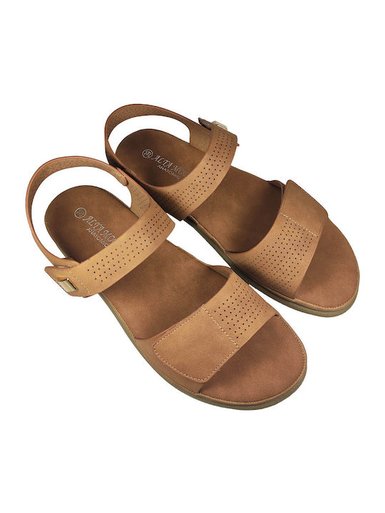 Women's Flat Sandals Anatomic in Brown Color