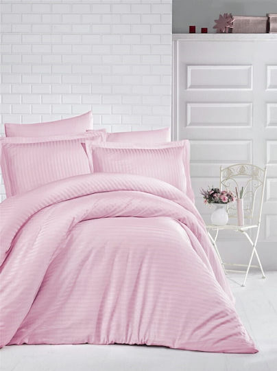 Pucioasa Set Single 3buc 100x200cm cu Elastic Roz