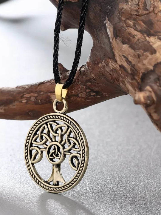 Norse Mythologie Baum des Lebens Anhänger Halskette In Goldener Farbe Molfs