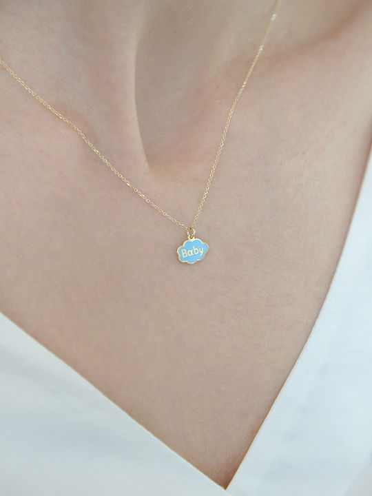 Colier Aur 9κ Baby Blue