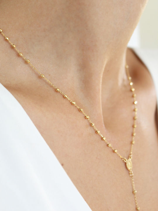 Gold Necklace 14K Bead It Dolce Vita Rosario 4823