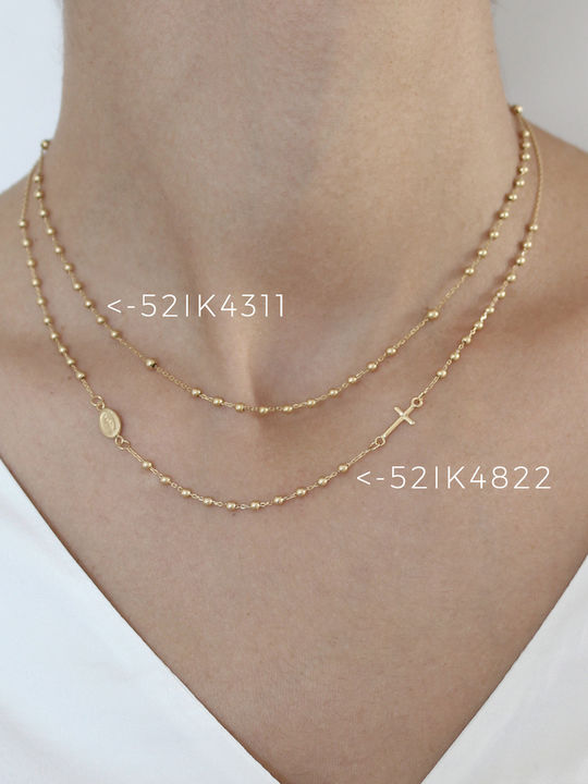 Vergoldete 14k Bead It Halskette 4822