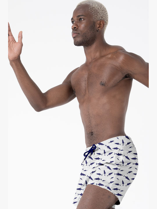 Costume de baie bărbați Pantaloni scurți Alb