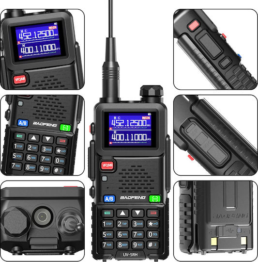 Baofeng UV-5RH Wireless Transceiver UHF/VHF 10W with Color Screen