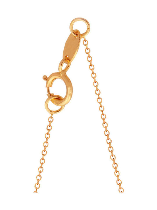 9k Gold Halskette Auge Kreuz