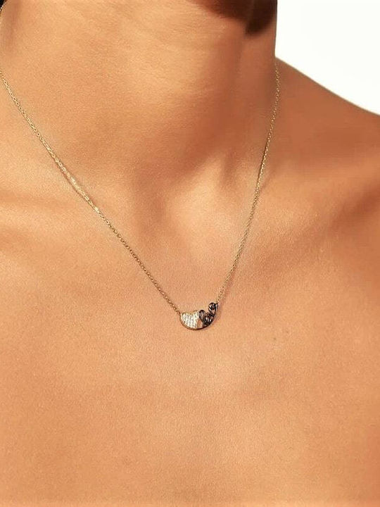 Γυναικείο Κίτρινο Χρυσό Κολιέ Κ14 Love Kl11400090
