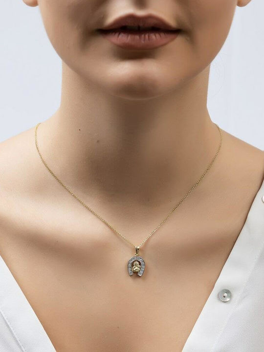Women's Talisman Yellow Gold 14K Zircon Pa11100064