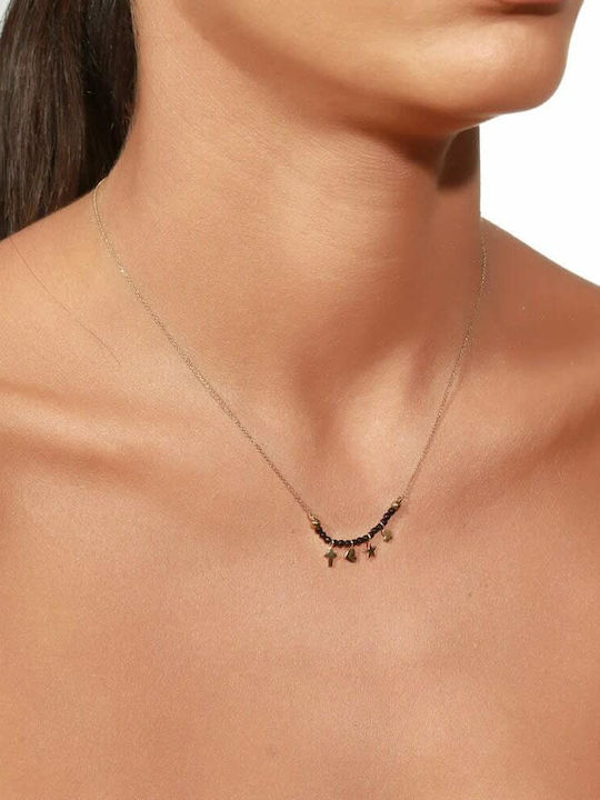 Damen Halskette Gelbes Gold K14 Charms Kl11100109