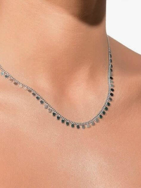 Dament Halskette Aus Silber 925 Kreise Kl21200020