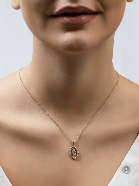 Women's Yellow Gold Talisman 14K Zircon Pa11100063
