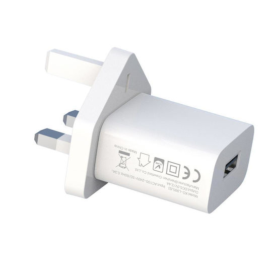XO Charger with USB-A Port and Cable USB-C Power Delivery Whites (L99 UK)