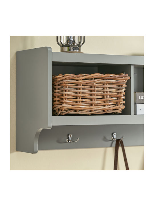 Eingangsmöbel mit Garderobe Grey 100x35x24.7cm