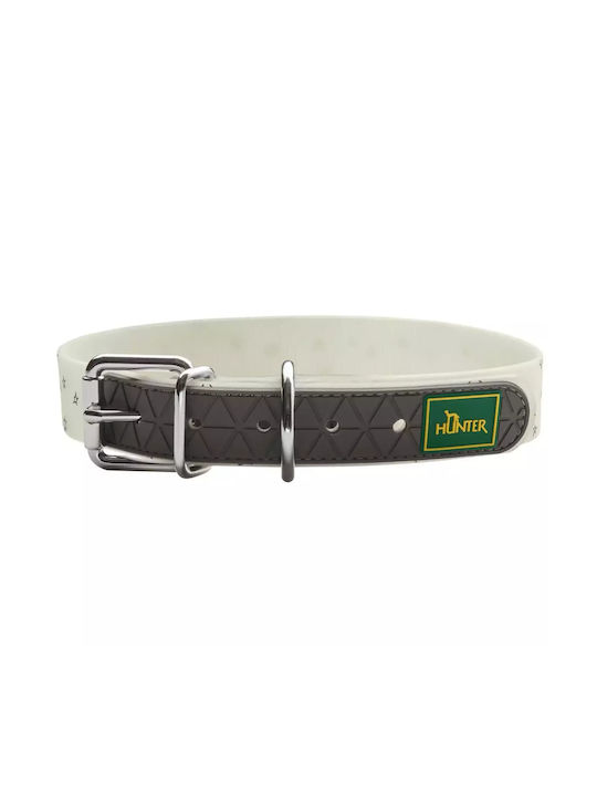 Hunter Hundehalsband Komfort Reflex Leuchtend Weiß L Sterne