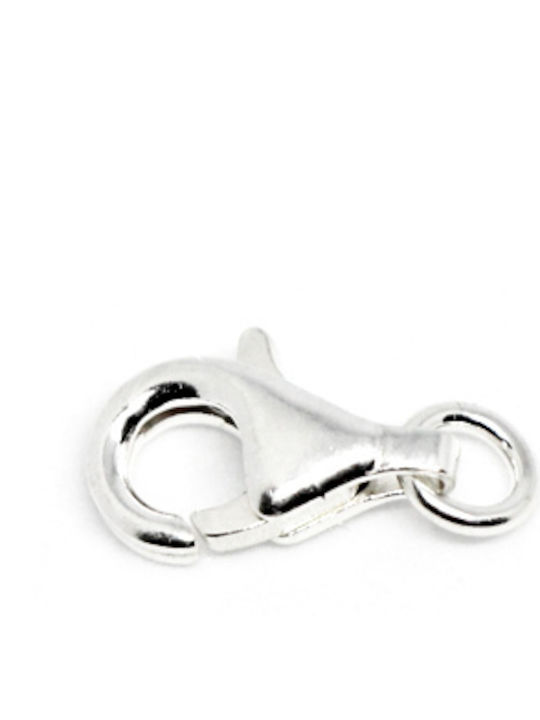 Silver 925 Modern Asymmetric Two-Tone Necklace Embossed Finish