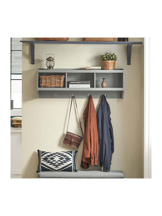 Eingangsmöbel mit Garderobe Grey 100x35x24.7cm