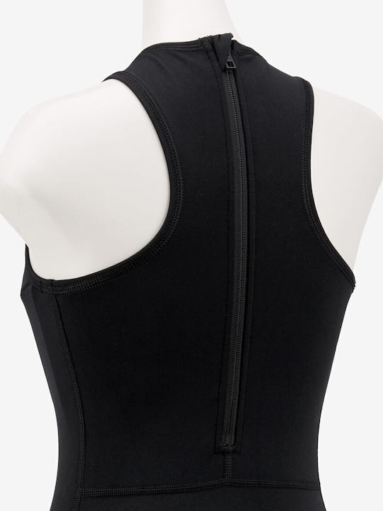 Costum De Baie Întreg Sport Cu Fermoar Negru
