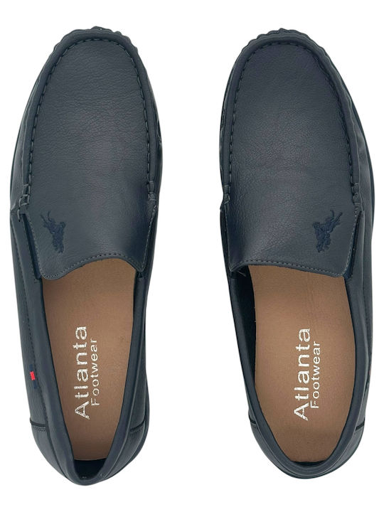 Men's Synthetic Leather Moccasins Blue