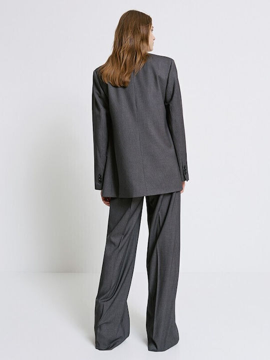 Access Blazer pentru femei Încrucișat Sacou Grey