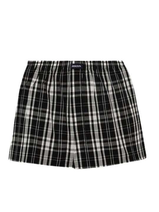 Herren Boxershorts Ciel-black Kariert 2Packung